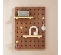 STHOYN Multifuncionales De La Tapa Contador Luz Pueden Almacenar Artículos, Cuadro para Tapar Cuadro Electrico del Hogar del Interruptor Montada En La Pared(Vertical,50 * 40CM_Brown)
