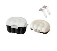 STHOYN Portable Caja Ferula Dental Cleaning Case Multifuncional Universal Caja De Retención Plastic Denture Funda Aparato Dental(Set)