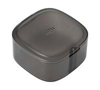 STHOYN Portátil Caja Ferula Dental Transpirable Personas Mayores Se Puede De Retención Diarios Falsos Y Funda Aparato Al Salir(Gray)