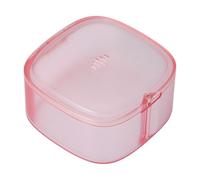 STHOYN Portátil Caja Ferula Dental Transpirable Personas Mayores Se Puede De Retención Diarios Falsos Y Funda Aparato Al Salir(Pink)