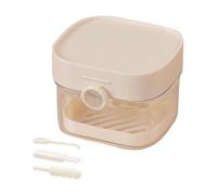 STHOYN Transparente Y Observable Caja Ferula Dental Pequeña Herramienta Caja De Retención Multifuncionales Funda Aparato Dental De Manga De Dentaduras(Blanco)