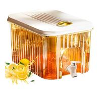 Stibtmr 5L Dispensador De Agua para Frigorífico Dispensador De Agua para Frigorífico con Grifo Recipiente De Agua con Grifo Estante Recargable Recipiente De Bebidas para Frigorífico