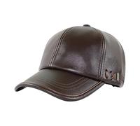 Stibtmr Gorra De Béisbol De Cuero, Gorra Vintage De Piel Sintética Unisex, Unisex Estilo Retro para Actividades Al Aire Libre Senderismo Golf Viajes Hombres Mujeres