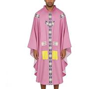 Stibtmr Túnicas De Clérigo Para Hombres - Con Cinta Cásula De Sacerdote Católico,Vestiduras Eclesiásticas Para Padre Religioso - para Hombres Oración Cosplay Iglesia Teatro Carnaval