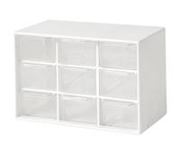 Stibzeup Organizador de Almacenamiento de 9 Cajones, Caja de Almacenamiento de 7x4.7x4 con Cajones Transparentes, Organizadores de Cuentas de Piezas Pequeñas
