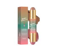 Stick de Contorno Maquillaje y Blush - Barra de Contouring Stick 3 en 1 con Doble Punta, Fórmula Cremosa Vegana de Larga Duración, Acabado Radiante Natural para Mejillas (#4, 10g)