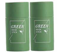 Stick de máscara verde, 2 piezas de máscara de té verde con extracto de té, de removedor de cabeza negra para la limpieza de poros y mejorar la tez general, la de