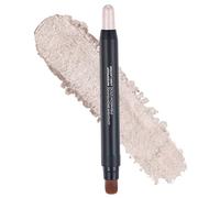 Stick de sombra de ojos Pal para aplicaciones de sombra de ojos de doble cabeza impermeable, sombra de ojos de perla de perla profesional de larga duración con pincel para niñas, mujeres, palitos de