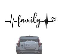 Stick Family Car Decals - Lifeline Heartbeat Die Cut Stickers, Exquisite Motor Bumper Decor, Waterproof Exterior Vinyl Graphics | Lovely Vehicle Rear Window Ornament For Trucks SUVs Walls Laptops