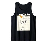 Stick Figure Under A Tack Funny Stick Hombre Oficina Regalo Camiseta sin Mangas