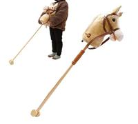 Stick Horse - Juguete para caballo | Sonidos de Galop Caballos de Ocio de Felpa, Juguetes de sonido de hennación, Juguetes sonoros, Animales de peluche para juegos de rol, niños, niñas, de edad prec