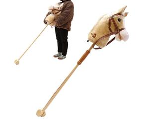 Stick Horse - Juguete para caballo | Sonidos de Galop Caballos de Ocio de Felpa, Juguetes de sonido de hennación, Juguetes sonoros, Animales de peluche para juegos de rol, niños, niñas, de edad prec