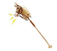 Stick Horse - Stuffed Animal Hobby Toy, Durable Wood Handle, Interactive Role Play Design, Comfortable Grip Structure | Kids Toy for Birthday, Christmas Party, School Activity, Creative Imagination