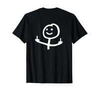 Stick Man Dedo Medio Trasero Divertido Stickman Broma Camiseta