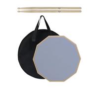 Stick Mat for - 12" Noise Reduction Drum Mute Pads with Accessories, Bag and Routine Sound Control Home, Studio, Classroom, Apartment, Travel-Friendly Silent Drumming Outdoor
