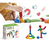Stick-O magnetische Bausteine für Kinder ab 1 Jahre, kreatives Konstruktionsspie