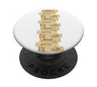 Stick of Butter Stack, Foodie, Chief Kiss PopSockets PopGrip Adhesivo