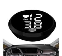 Stick on Clock for Car Dashboard, Automotive Adhesive Digital Clocks, 1,81 x 1,81 x 0,43 pulgadas Small LED Time Display Watch, Bike Air Vent Truck Tool, Motorcycle Design Accessory, Home Office