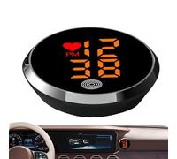 Stick on Clock - Pequeño LED Digital Dashboard Clock para una visualización a tiempo rápido, diseño adhesivo automotriz con fácil instalación, monitoreo de coche, camión, motocicleta
