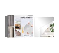 Stick On Mirrors - Acrílico 10cm, Azulejos de Espejo Acrílico, Fuerte adhesivo respaldo | Resistente a la Shatter, Fácil instalación, Espejo de pared adhesivo para el hogar Paredes, Puertas del