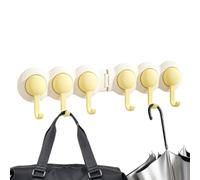 Stick On Wall Hooks - 180° Rotating Corner Adhesive Hooks, No Drill Heavy Duty Waterproof Damage Free Hanger for Coat Bag Towel Key Kitchen Bathroom Bedroom Office Dorm Entryway
