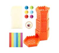 Stick Pull Game - Colorful Ball Drop Puzzle Toy, Interactive Board Play Set, Engaging Activity Encourages Strategic Thinking Builds Fine Motor Skills Through Careful Stick Removal While Preventing Bal