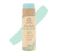 Stick Solar Mineral Zinc Natural FPS 50 Suntribe / 30 g, Verde Menta, Ecológico - 100 % Natural, Seguro para Arrecifes, Filtro UV Mineral - Muy Resistente al Agua - NUEVO