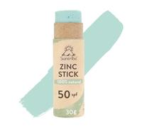 Stick Solar Mineral Zinc Natural FPS 50 Suntribe / 30 g, Verde Menta, Ecológico - 100 % Natural, Seguro para Arrecifes, Filtro UV Mineral - Muy Resistente al Agua - NUEVO