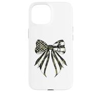 Stickball Player - Coqueta de camuflaje con bandera estadounidense del 4 de julio Carcasa para iPhone 15