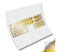 STICKER ADHESIVO PEGATINA DECAL VINYL VINILO AUTOCOLLANT AUFKLEBER HAIBIKE KIT CORTE (Oro Metalico)