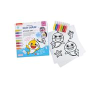 Sticker Art Junior: Baby Shark - Pegatinas de Gel para ventanas y superficies planas