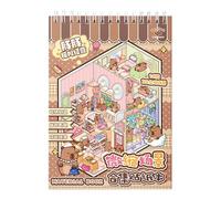 Sticker Book, Cartoon Decal, 3D No-Cut Creative Design Capybara Theme Educational Fun Activity Unique Scenes, Kids Sticker for School, Home, 5,31 x 7,48 pulgadas