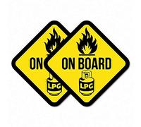 Sticker Collective 2 x GLP Gas LP a Bordo Etiqueta de Advertencia Peligro