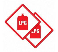 Sticker Collective 2X GLP Gas LP Advertencia Peligro Etiqueta