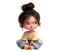 Sticker For Car - Cute Girl Pattern For Aesthetic Appeal, Waterproof Sun Protection With Vibrant Color, Decal Sticker For Car Bumper For Skateboard Vehicle Refrigerator 5 Inch Vinyl Glossy Graphic