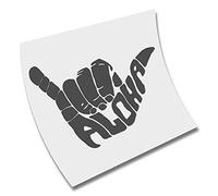 STICKER PEGATINA ALOHA MANO SURF SURFER URBAN HAWAII VINILO DECAL VINYL CORTE (Gris Oscuro)