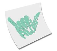 STICKER PEGATINA ALOHA MANO SURF SURFER URBAN HAWAII VINILO DECAL VINYL CORTE (Menta)