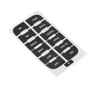 Sticker salpicadero Compatible con FORD para S-Max 2011 Accesorios para automóvil Botón calcomanía Adhesivo Botón negro para radio Navi para reparar