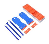 Sticker Scraper - Eliminador de residuos de pegamento resistente a los arañazos con superficie | Herramienta de limpieza inoxidable con mango ergonómico para pintura de coche y cuidado de la