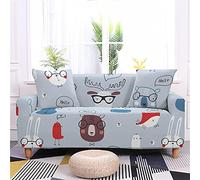 Sticker Superb 3D Animal Unicornio Perro Coala León Negro Universal Funda de Sofá Estiramiento, Funda Elástica de Sofá Funda Estampada para Sofá Protector Cubierta de Muebles (Multicolor 3, 2 plazas)