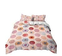 Sticker Superb. Funda Nordica Cama 90/105/135/150 Infantil Juveniles Chico Fuegos Artificiales Flor Microfibra Cremallera Juego De Cama Funda De Edredón 3 Piezas (Naranja,Cama 80/90 (180 x 210 cm)