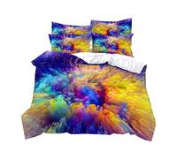 Sticker Superb. Negro Blanco Gris Marrón Mármol 3D Ropa de Cama con Funda Nórdica Cama 90/105/135/150 cm Nubes de Teñido Anudado Tie-Dye Juego de Cama Funda de Edredón (Azul 6,Cama 90 cm 150x200 cm)