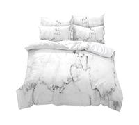 Sticker Superb. Negro Blanco Gris Marrón Mármol 3D Ropa de Cama con Funda Nórdica Cama 90/105/135/150 cm Nubes de Teñido Anudado Tie-dye Juego de Cama Funda de Edredón(Blanco 2,Cama 90 cm 150x200 cm)