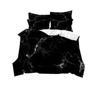 Sticker Superb. Negro Blanco Gris Marrón Mármol 3D Ropa de Cama con Funda Nórdica Cama 90/105/135/150 cm Nubes de Teñido Anudado Tie-dye Juego de Cama Funda de Edredón (Cama 105 cm 180x210 cm)