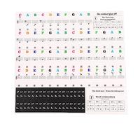 Sticker Transparente para Teclado de Piano, Letras Grandes y Reutilizable, Colores Vivos para Principiantes - Fácil de Usar, Material PVC Durable, Ideal para Aprender a Tocar