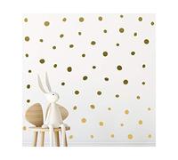 StickerDeen Calcomanías de vinilo extraíbles para decoración de pared de guardería, ventana, muebles, calcomanías de vinilo para regalo, paquete de 216 unidades (dorado)