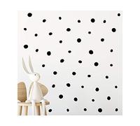StickerDeen Calcomanías de vinilo extraíbles para decoración de pared de guardería, ventana, muebles, calcomanías de vinilo para regalo, paquete de 216 unidades (negro)