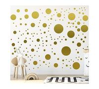 StickerDeen Más de 500 calcomanías de pared circulares de lunares surtidos para dormitorio de niños, sala de estar, aula, decoración de sala de juegos, calcomanías de pared de vinilo extraíbles