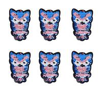 Stickereiapplikationen Eulenform Niedlich Bunt DIY Aufbügeln Zum Dekorieren Und Reparieren Von Kleidung Accessoires 6 Stück Baumwolle Christmas Gifts