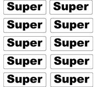 Stickerloveshop 10 pegatinas líquidas de combustible, etiquetado, tapa del depósito, bidón de coche, indicación de combustible, mezcla de gasolina AdBlue diésel, agua Aspen Super (Super)